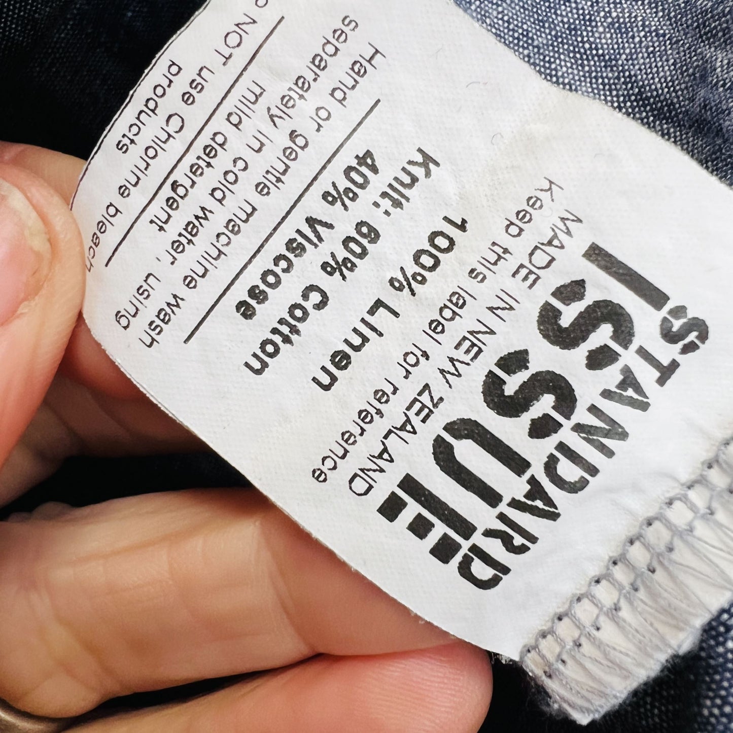 STANDARD ISSUE / linen + knit tee / s / made in nz (3862678551302575646)
