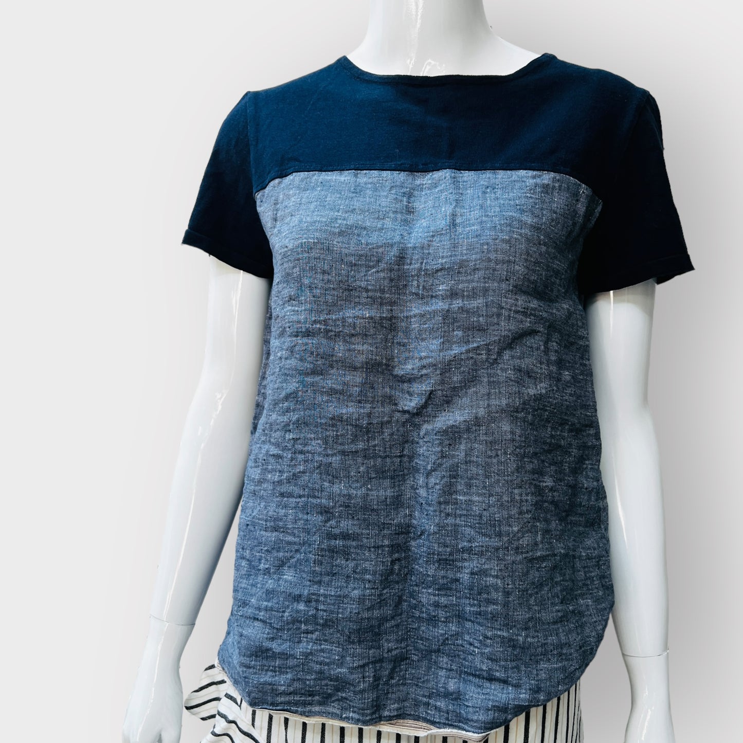 STANDARD ISSUE / linen + knit tee / s / made in nz (3862679738719763256)