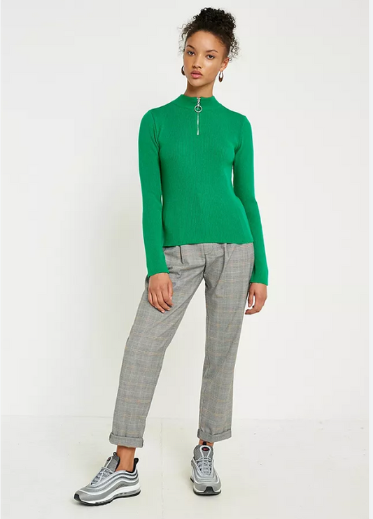 urban outfitters / ribbed half zip jumper / m (3862732268047681998)