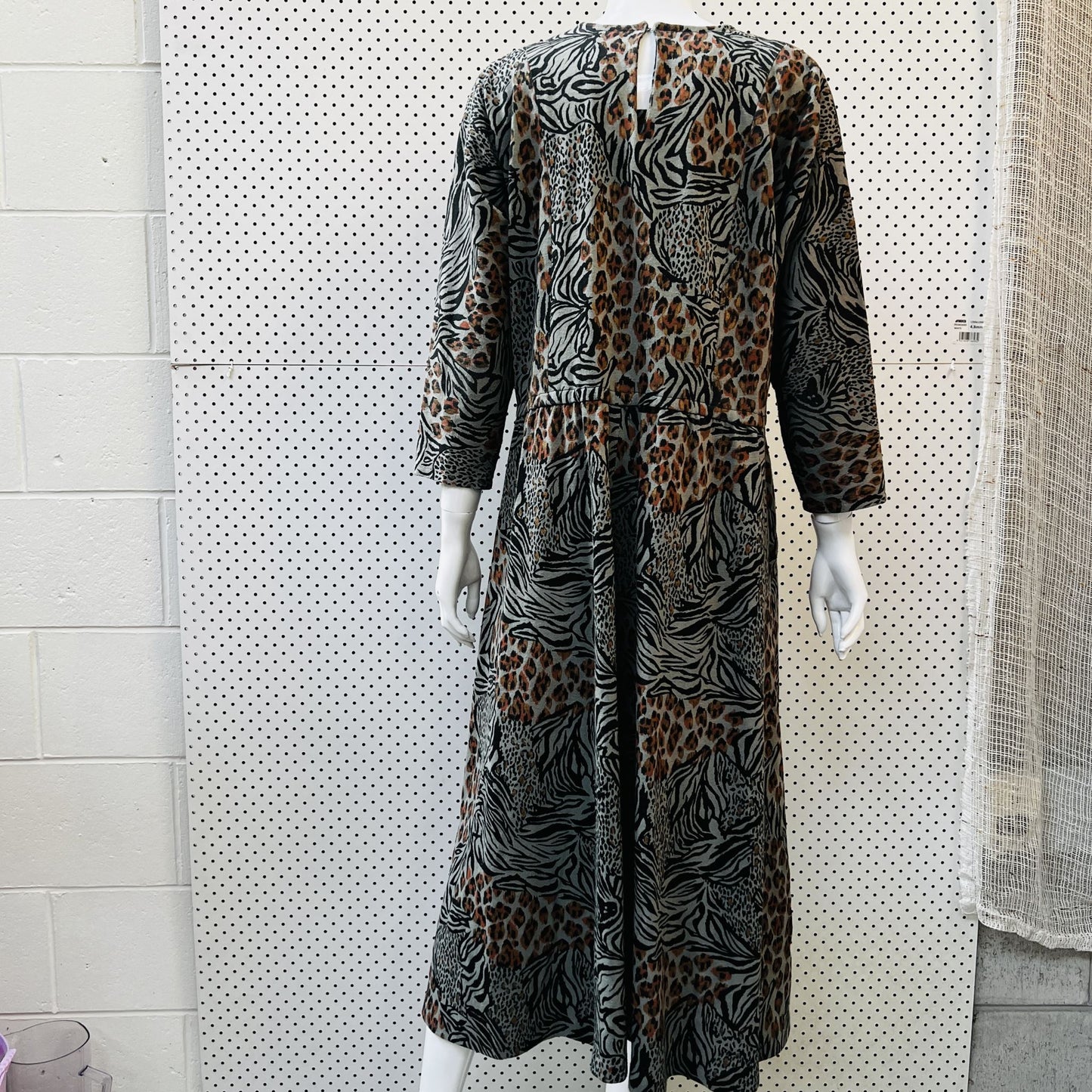 1980s nz vintage / stunning dress in heavy cotton / m (3862761957834583388)