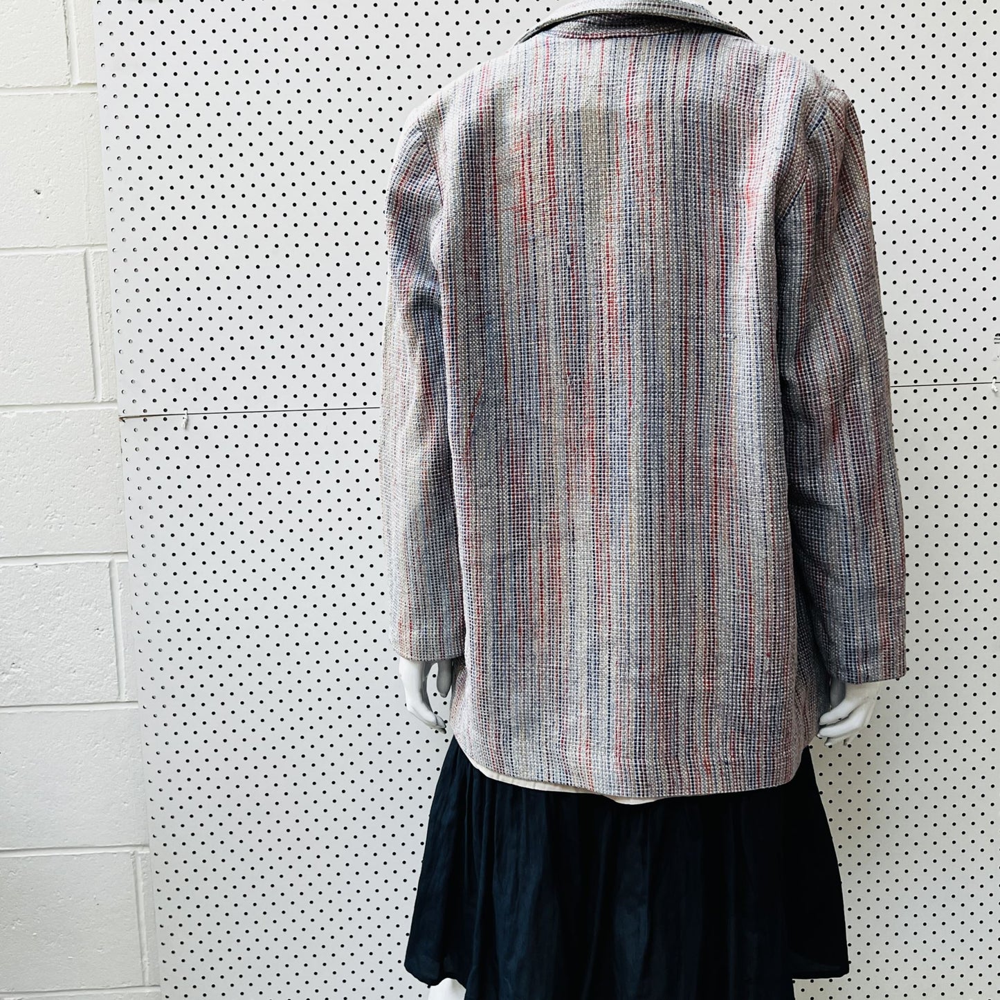 1990s nz vintage / TOP GIRL / woven silk oversized blazer / s (3864629421456674739)