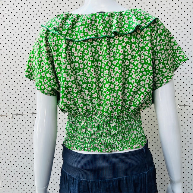 ZARA / cutest crop with daisies / L (3866976564603318806)