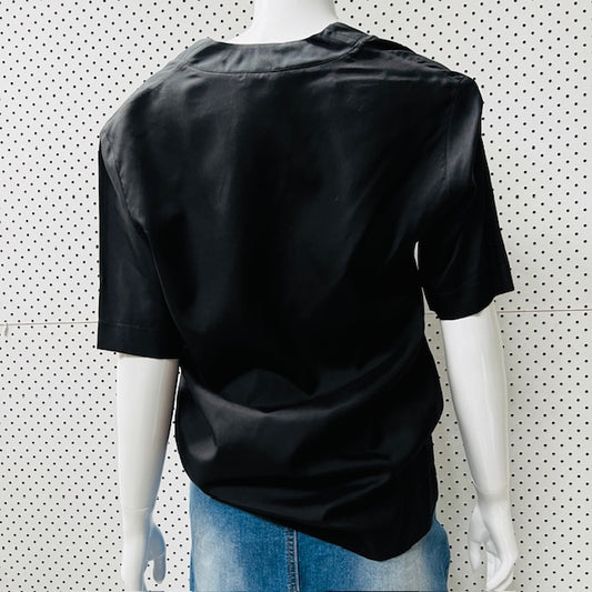 JULIETTE HOGAN / silk v-neck top / s (3867129967965199662)