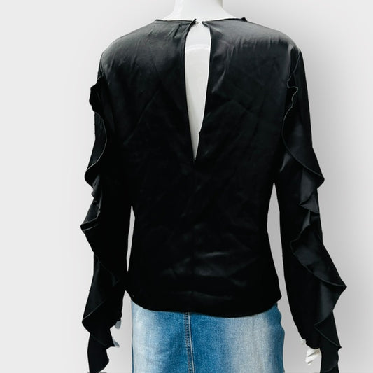 GEORGIA ALICE / thick top with ruffles, silk / s (3867130683180550646)