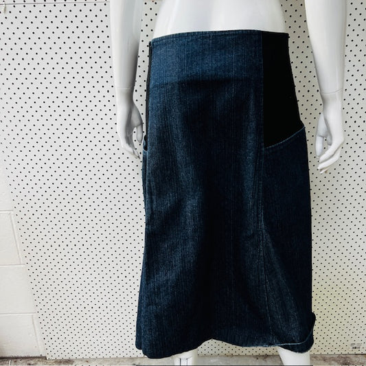 1990s nz vintage / STRANGER denim skirt / m / made in nz (3867562369441327725)