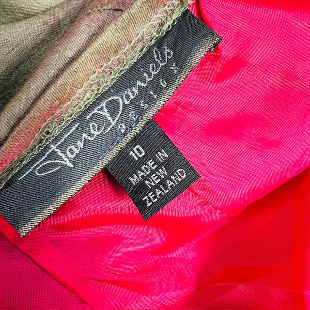 1990s vintage / JANE DANIELS / linen skirt / 8 / made in nz (3867665546658666047)
