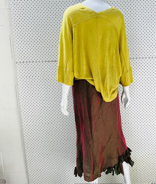 1990s vintage / JANE DANIELS / linen skirt / 8 / made in nz (3867665973340096409)