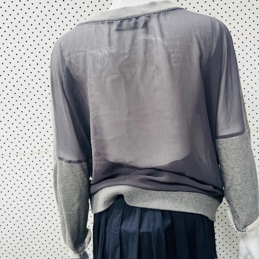 DAY BIRGER MIKKELSON / sweatshirt with sheer back / m/l (3868259960107376707)