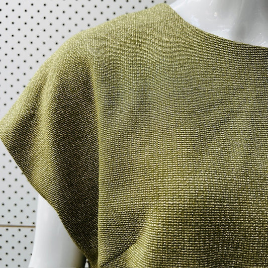 1960s nz vintage / KENWOOD / green + lurex top / m (3868689415089003134)