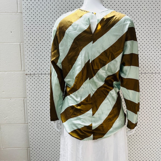 GREGORY / SUNDBY silk top / made in nz / 10 (3868874534675677589)