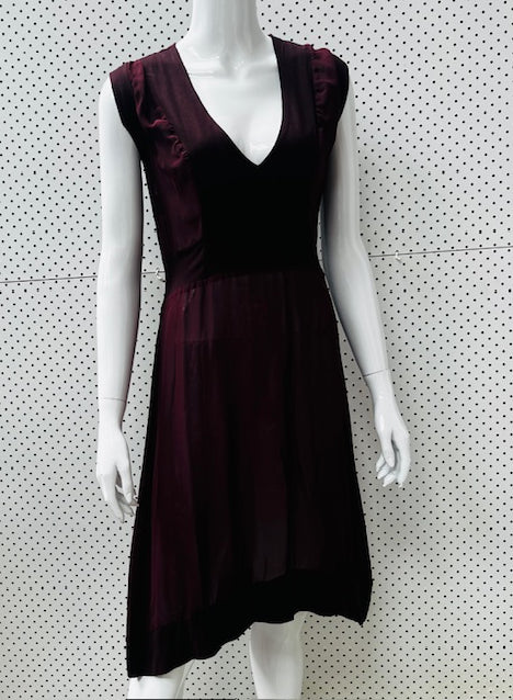 2000s nz vintage / carolyn barker / aubergine dress / s (3868876535616363598)