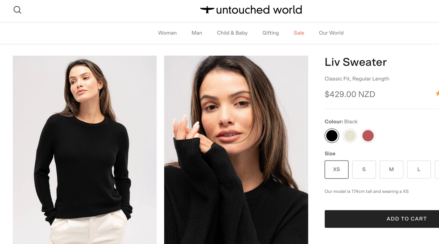 UNTOUCHED WORLD / liv sweater in glenthorpe merino / XL / new Tops & shirts