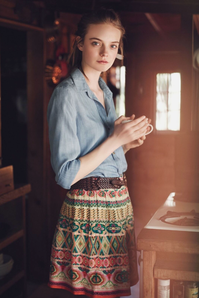 TANVI KEDIA / anthropologie / oroya echo skirt / L (3871454782660041481)