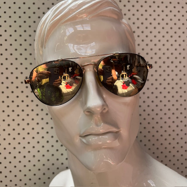 SASS + BIDE / EYE SPY / mirrored aviator sunglasses (3871810467010847090)