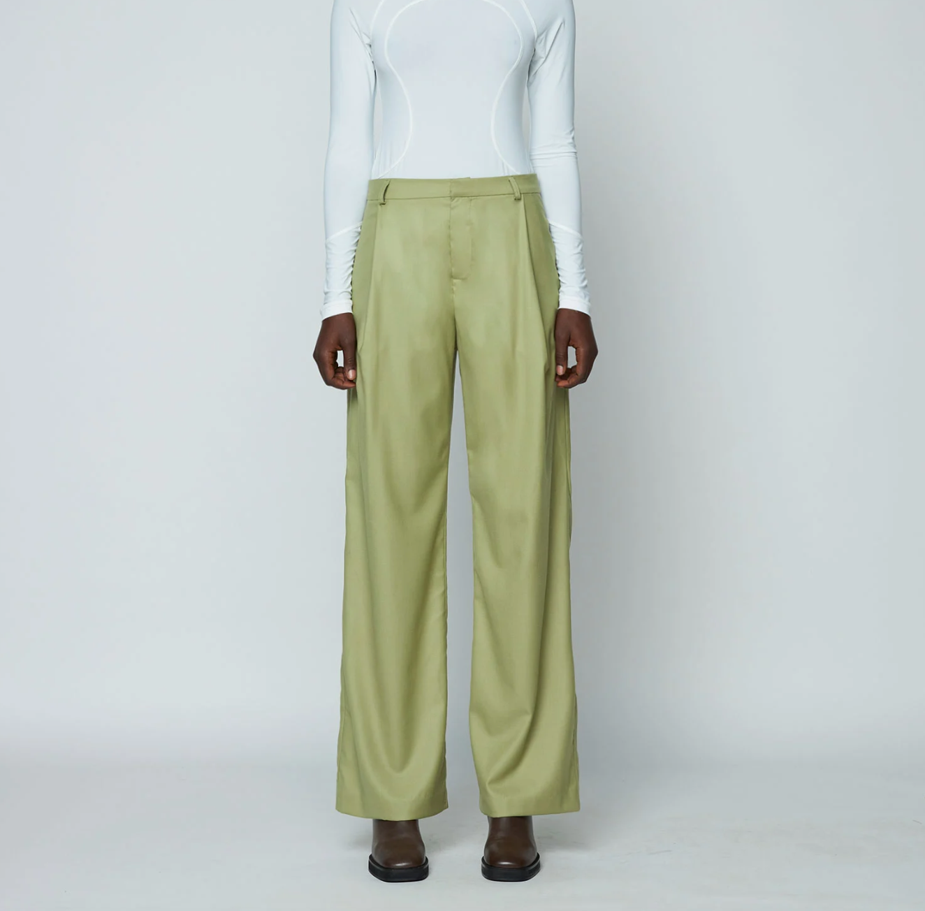 WYNN HAMLYN / lana pants in pure wool / size 12 / new (3871900446831160277)