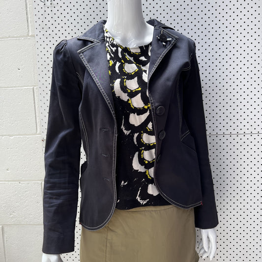 ANDREA MOORE / navy jacket / size 8 (3872004574424081249)