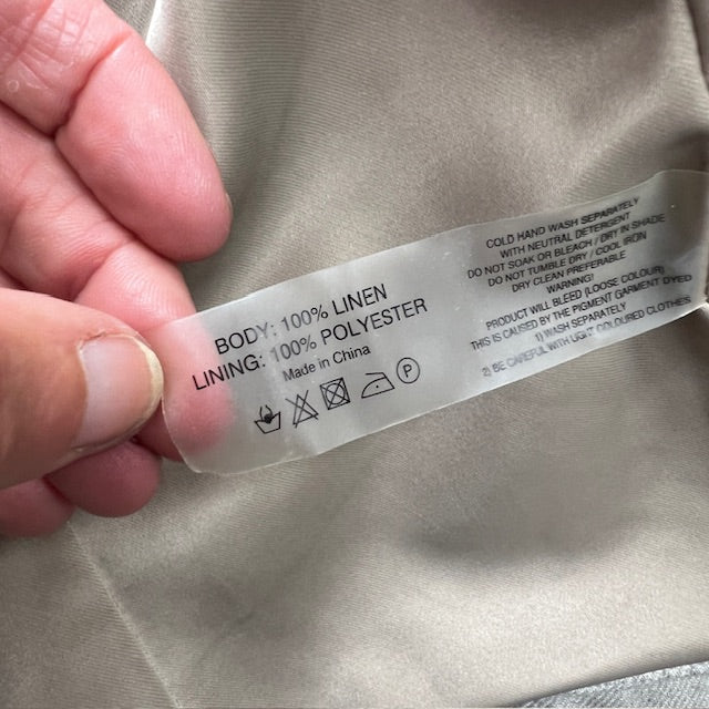 00s nz vintage / MARILYN SEYB / linen jacket / s (3872314182905636542)