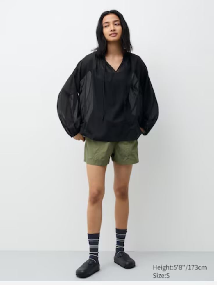 JW ANDERSON x uniqlo - / electric blue sheer top / XL (3872343362314698777)