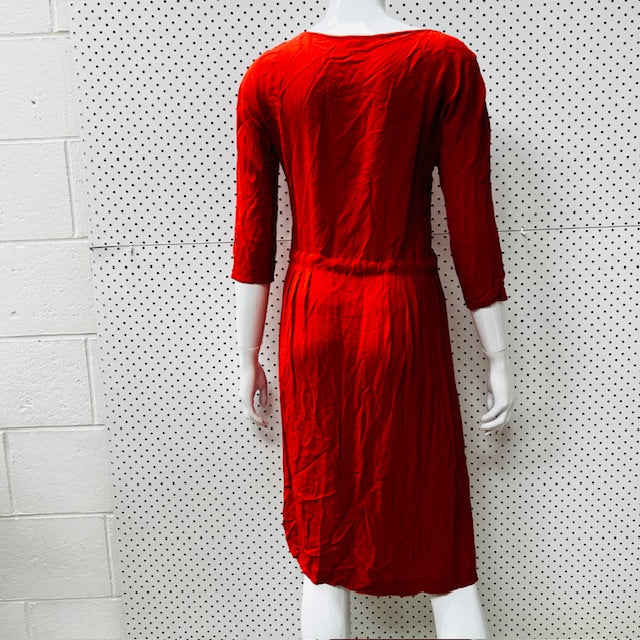 INGRID STARNES / red dress / made in nz / s (3872502145710244904)