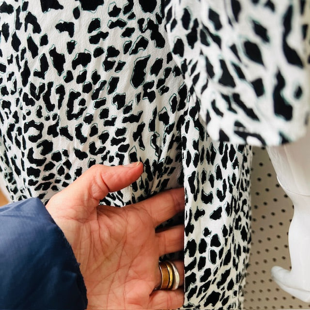 leopard print midi with collar and pockets / s (3872502189120865771)