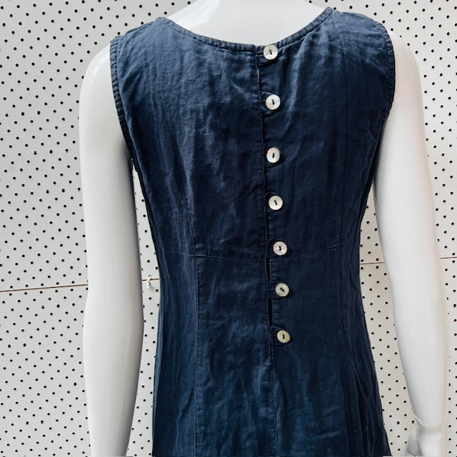 1990s aussie vintage / EQUIPMENT / long linen dress / s / made in australia (3872502256280400221)