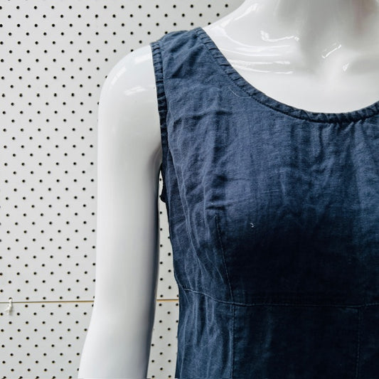 1990s aussie vintage / EQUIPMENT / long linen dress / s / made in australia (3872502260559213821)