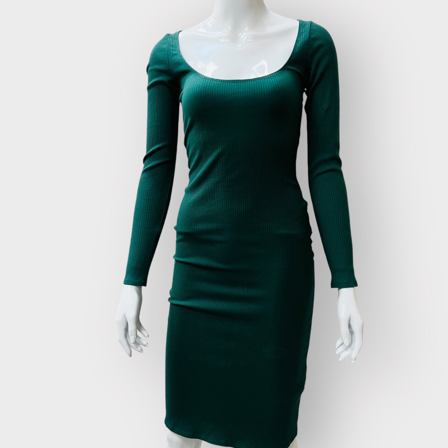 REFORMATION / lucio green body con dress / made in usa / s (3872502389100508665)