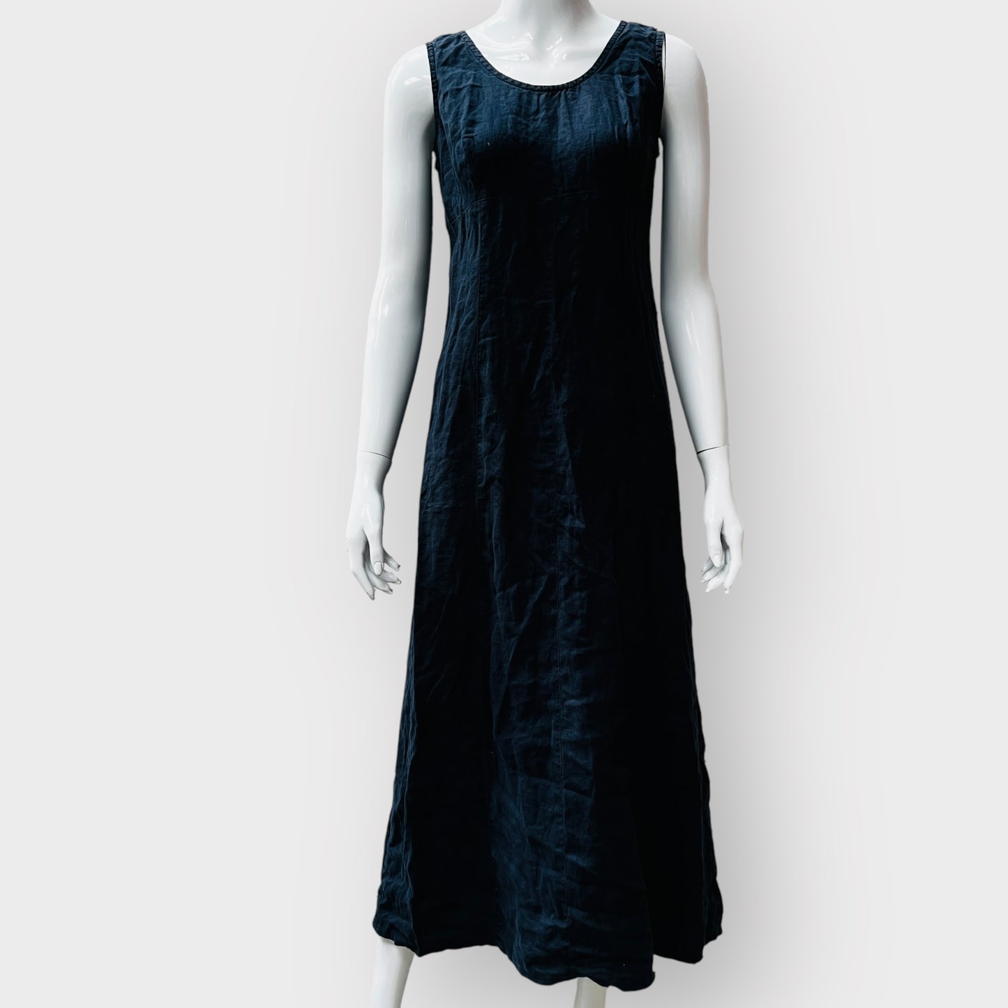 1990s aussie vintage / EQUIPMENT / long linen dress / s / made in australia (3872502394350761873)
