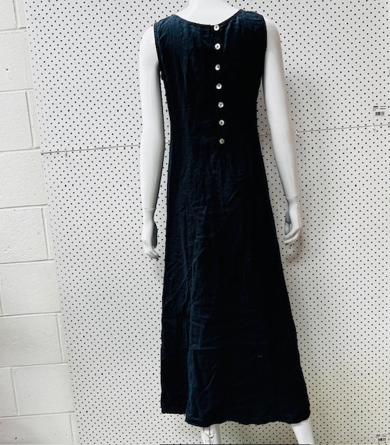 1990s aussie vintage / EQUIPMENT / long linen dress / s / made in australia (3872519004503635459)