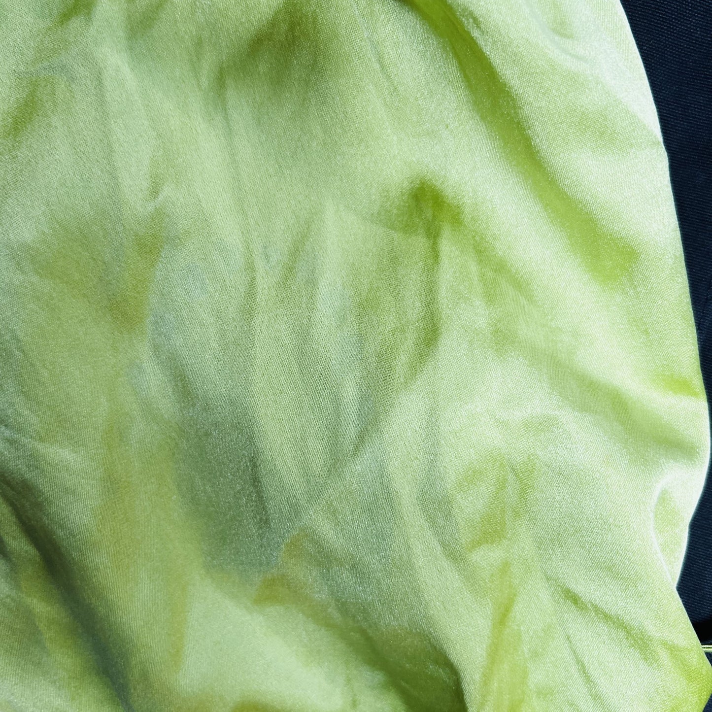 HANSEN & GRETEL / green silk open-back top / s (3873103485355322446)