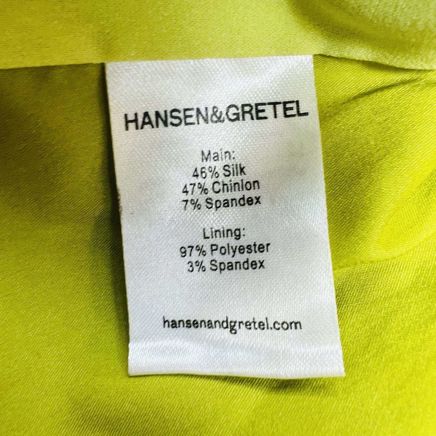 HANSEN & GRETEL / green silk open-back top / s (3873103489406878021)