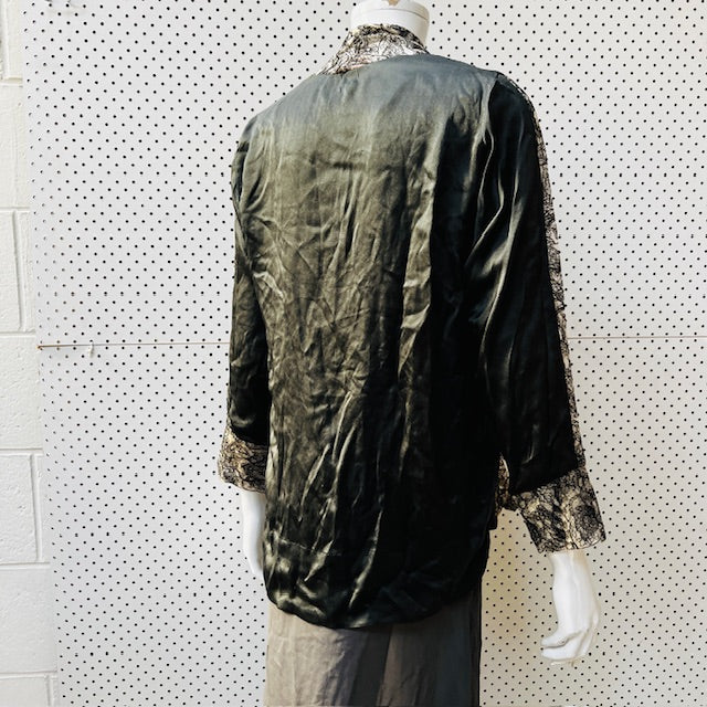 RUBIES DESIGN / silk + lace jacket / s (3873177442263087766)