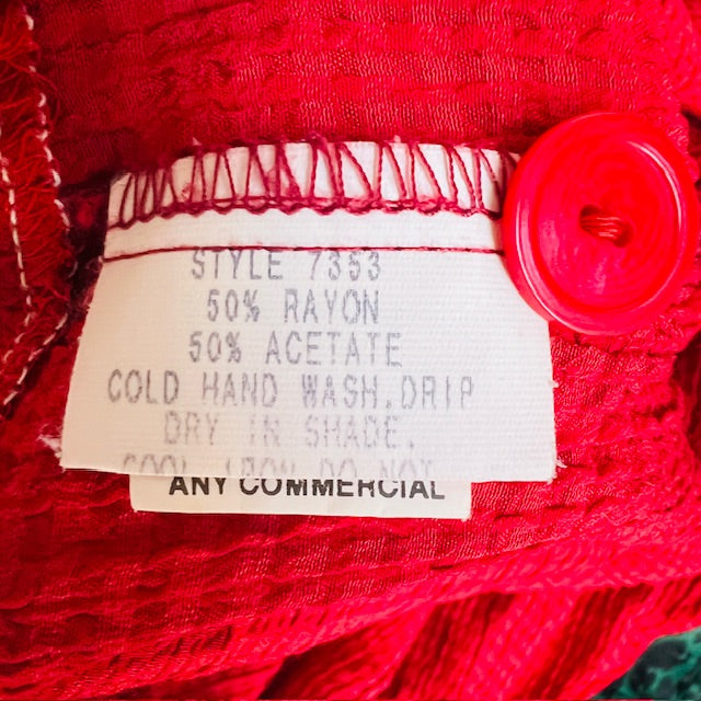 1990s nz vintage / CASSA / red dress / m (3873529560228734232)