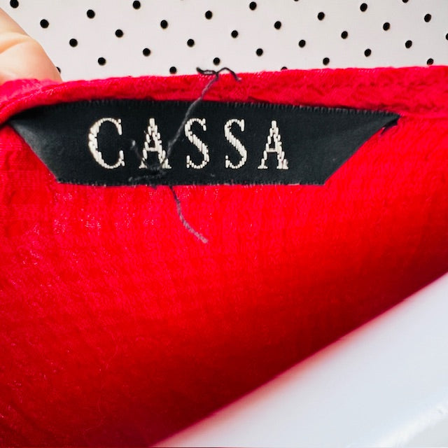 1990s nz vintage / CASSA / red dress / m (3873529563519329974)