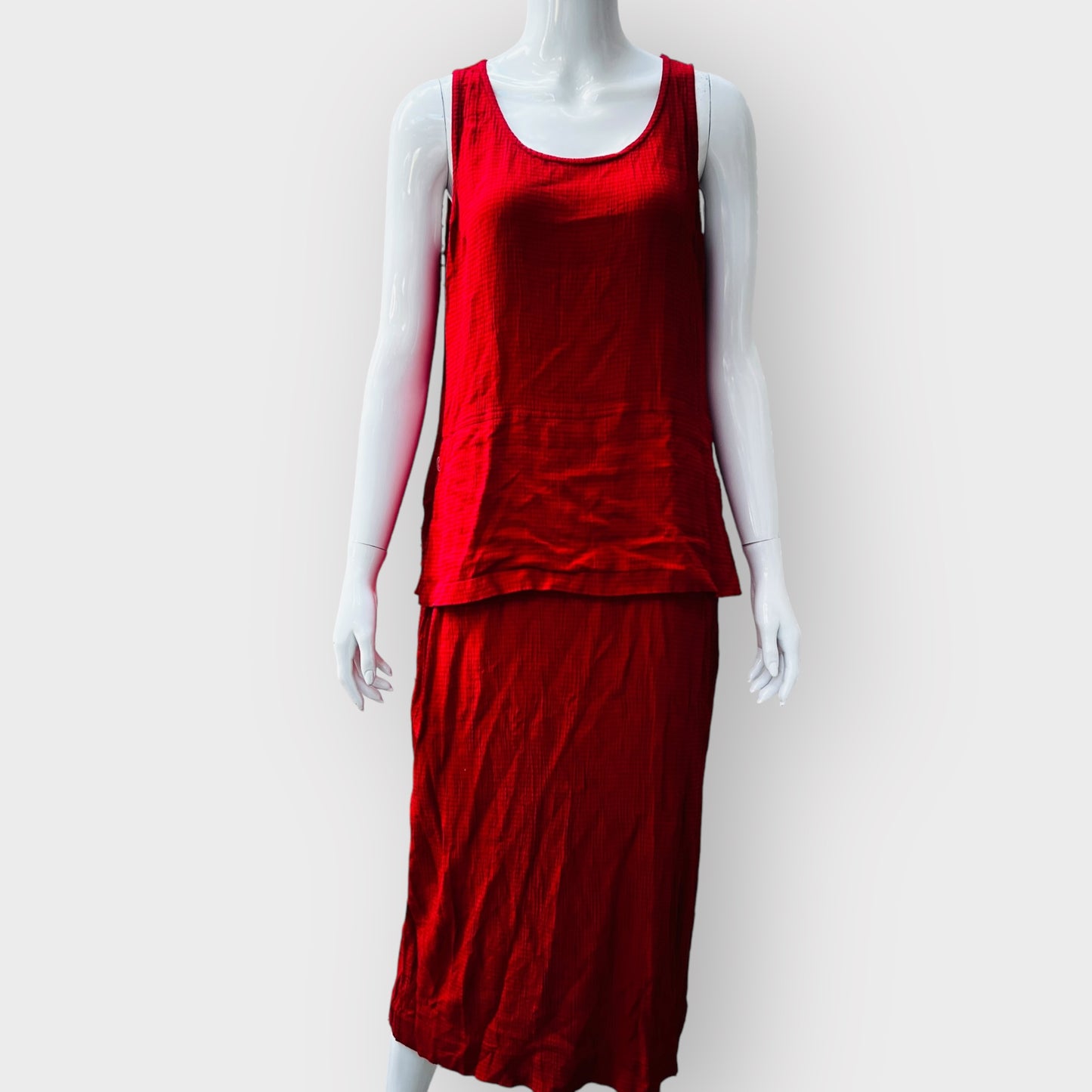 1990s nz vintage / CASSA / red dress / m (3873529771289402227)