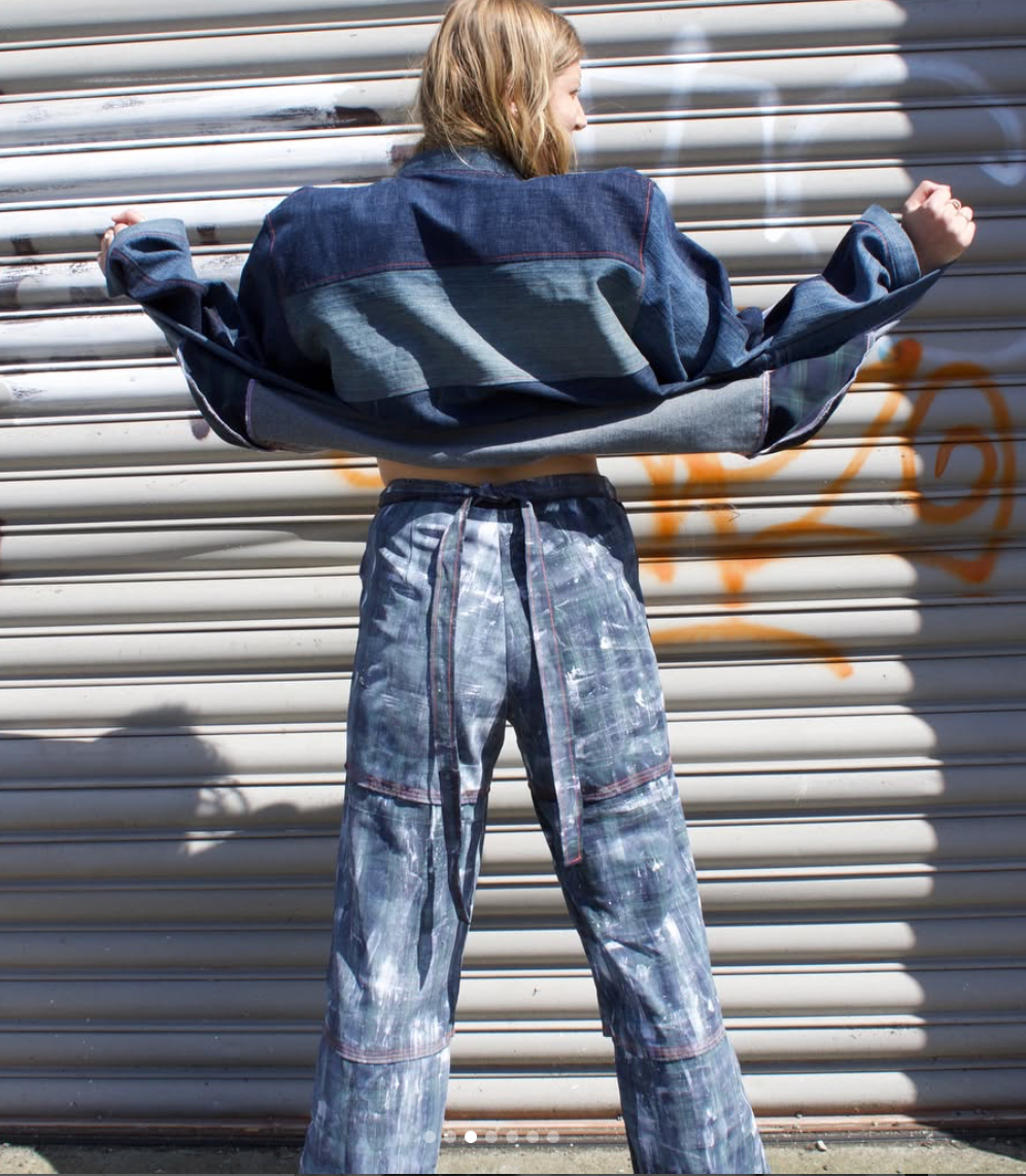 handmade / wide legged pants / s/m (3873535613081850247)