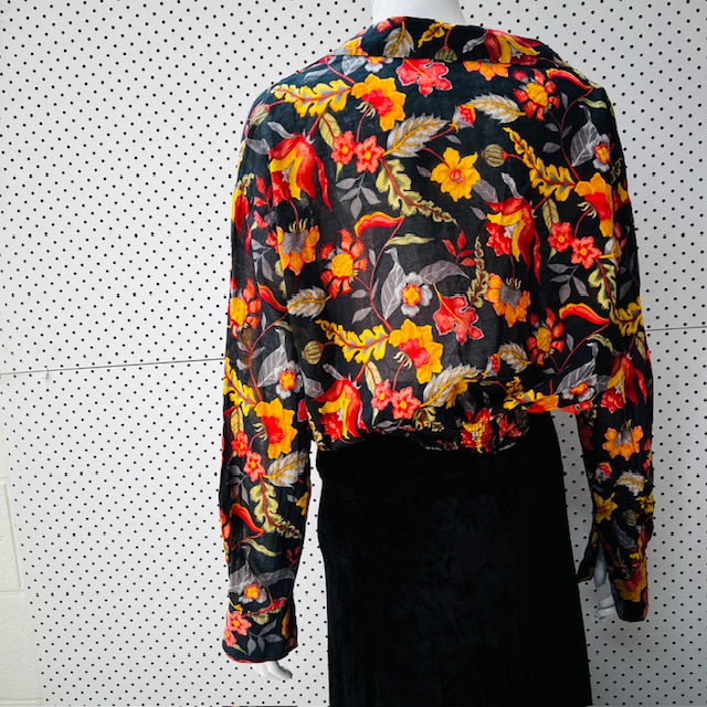 MAX / floral button down shirt / 12 (3873597790878394521)