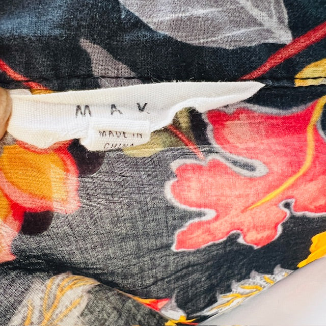 MAX / floral button down shirt / 12 (3873597794259945231)