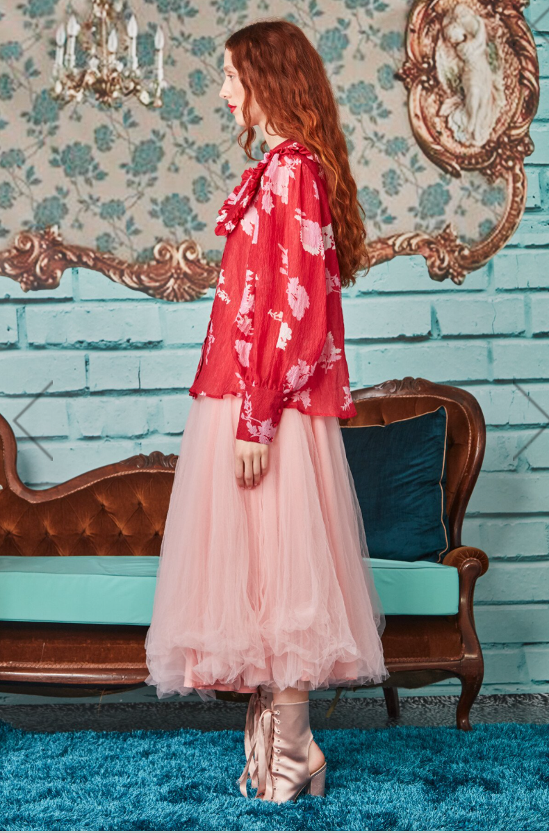 TRELISE COOPER / 'lets rock n roll' tulle skirt / m (3873693618195975000)