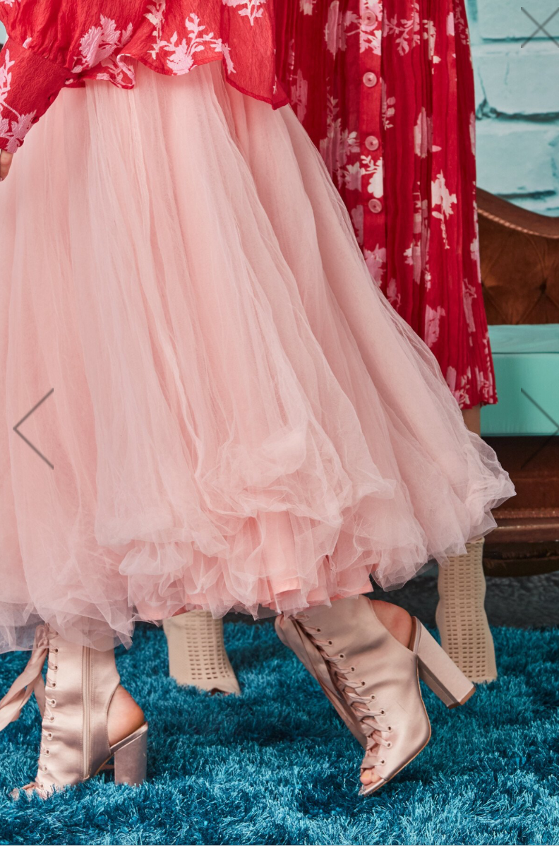 TRELISE COOPER / 'lets rock n roll' tulle skirt / m (3873693632154919133)