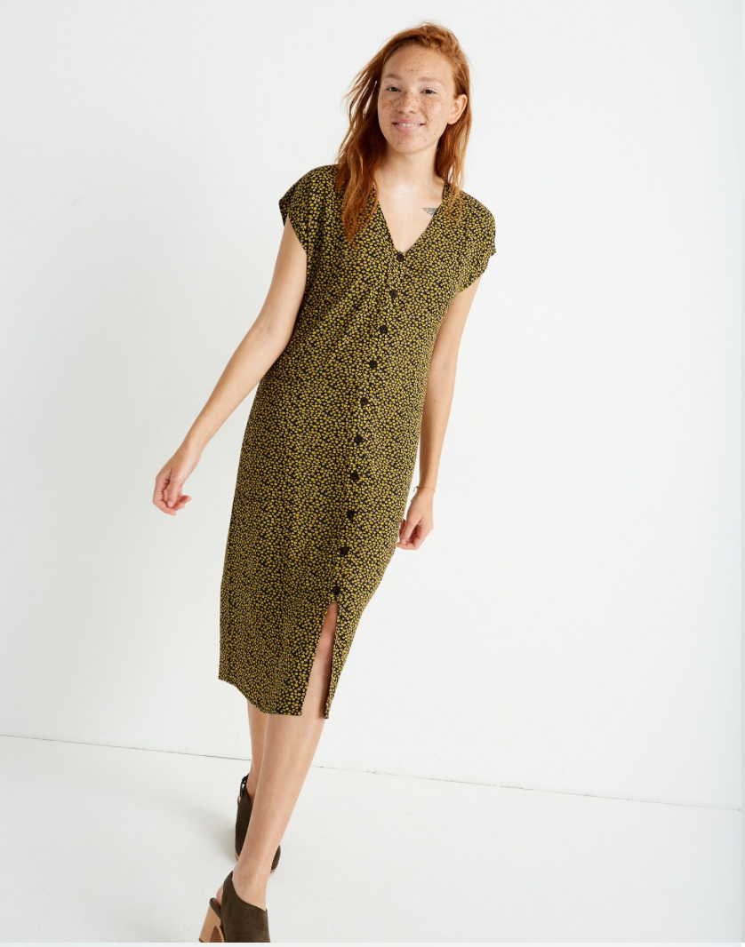MADEWELL / Easy Midi Dress in Bitsy Floral / m (3874328585327502469)