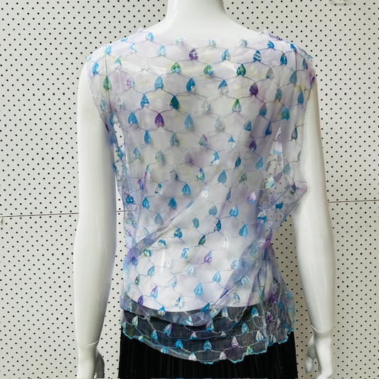 1990s nz vintage / sheer sleeveless tank / s/m (3874482912929902477)