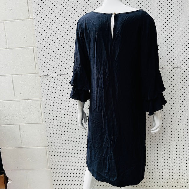 PERRIAM / navy 'flirt' dress / size 10 (3874737059629164558)