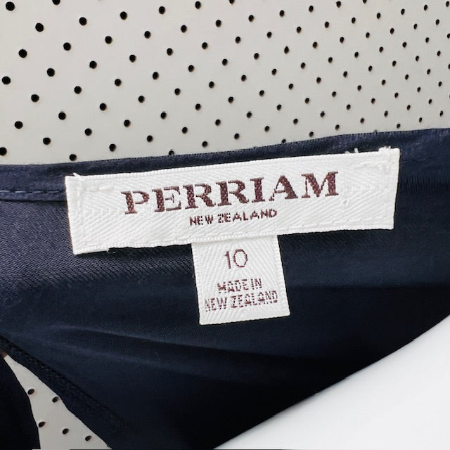PERRIAM / navy 'flirt' dress / size 10 (3874737061420021459)