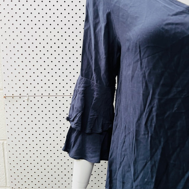 PERRIAM / navy 'flirt' dress / size 10 (3874737063110596199)