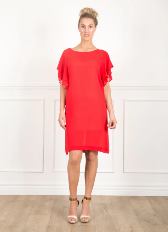 PERRIAM / navy 'flirt' dress / size 10 (3874770158364953872)