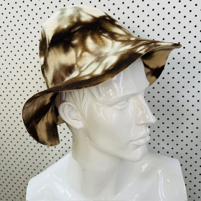 felted / tie dyed wool hat / s (3874988758479622120)