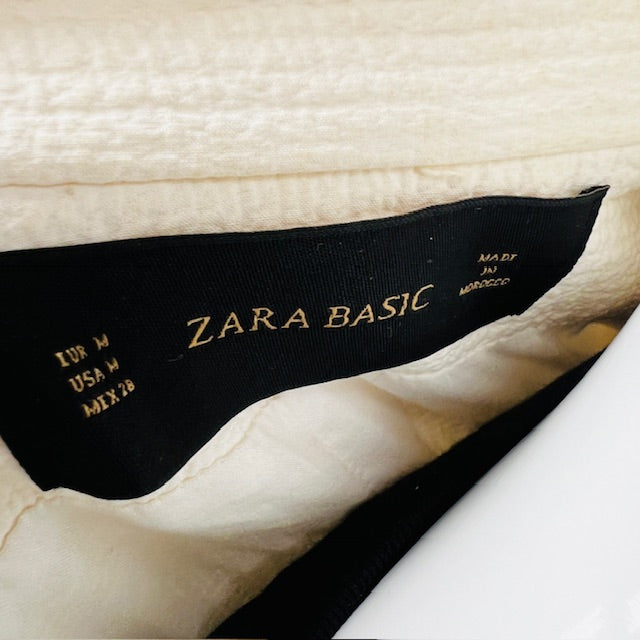 ZARA / white biker jacket / m (3875508195913180117)