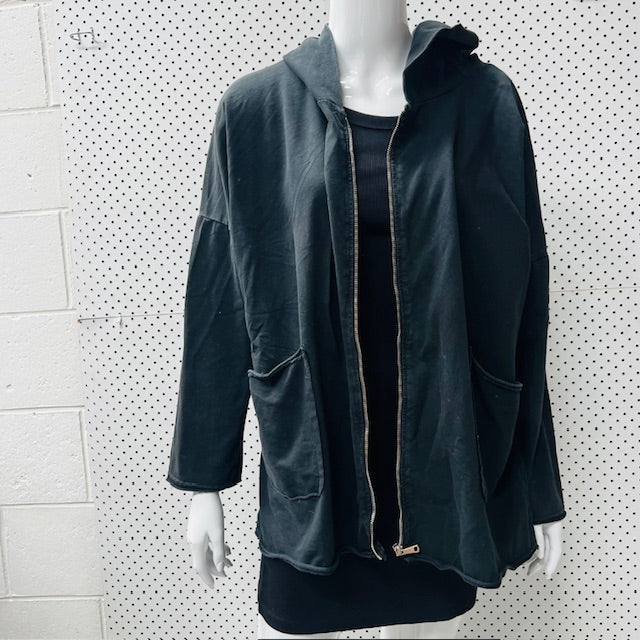 SUZY D LONDON / hooded sweatshirt / made in italy / m (3875508215751322219)