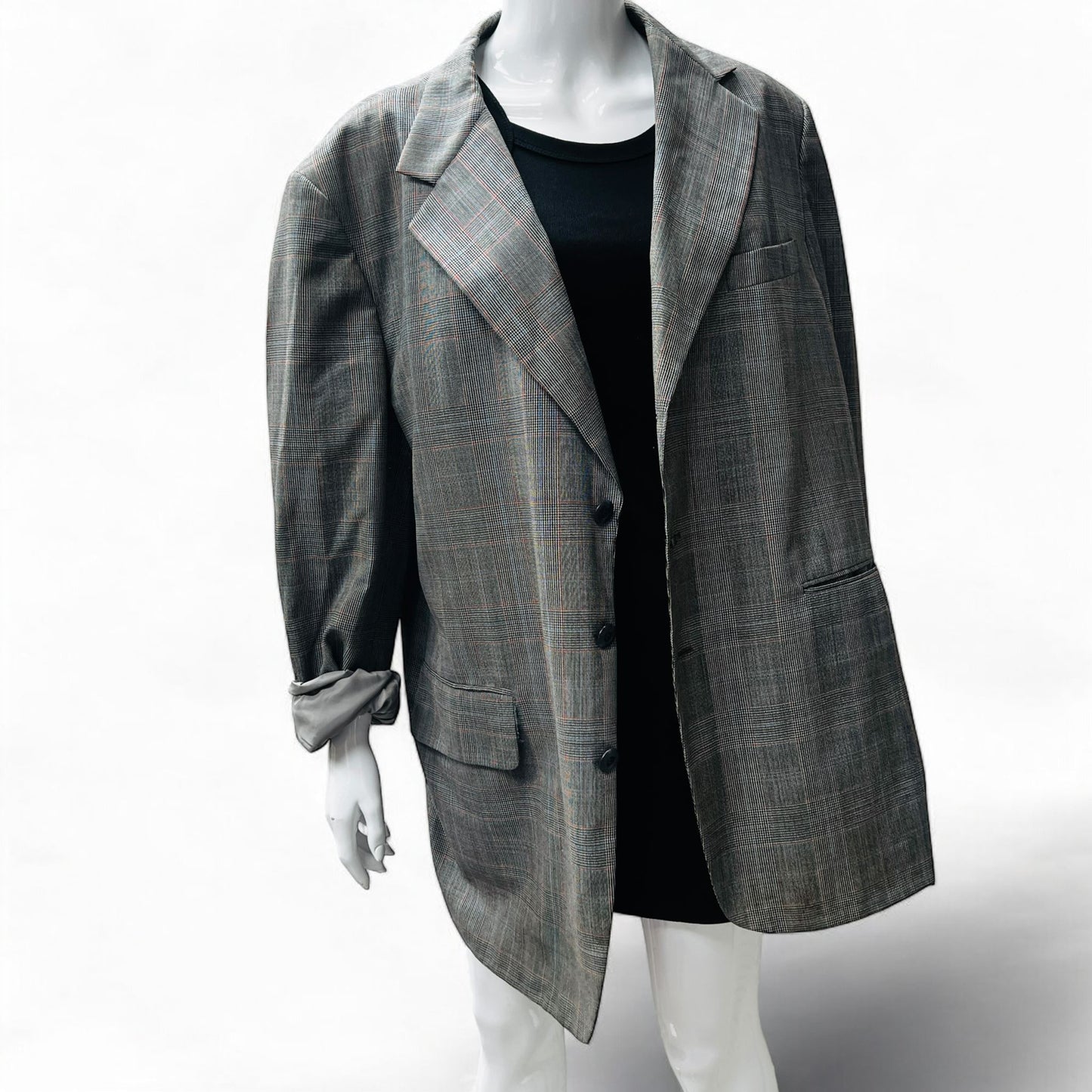 american vintage / simpson / plaid blazer / m/l (3875508626994152386)